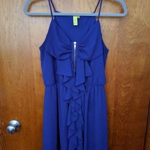 Royal blue ruffle dress